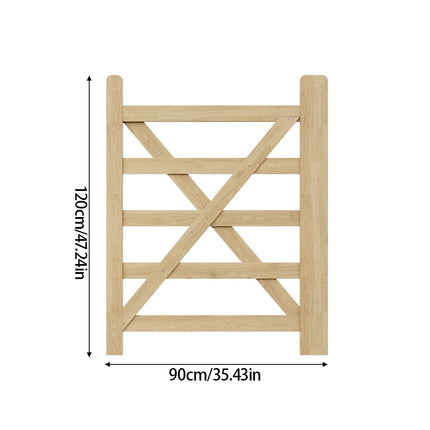 Wooden Garden Gate with Door Latch 90cm x 120cm