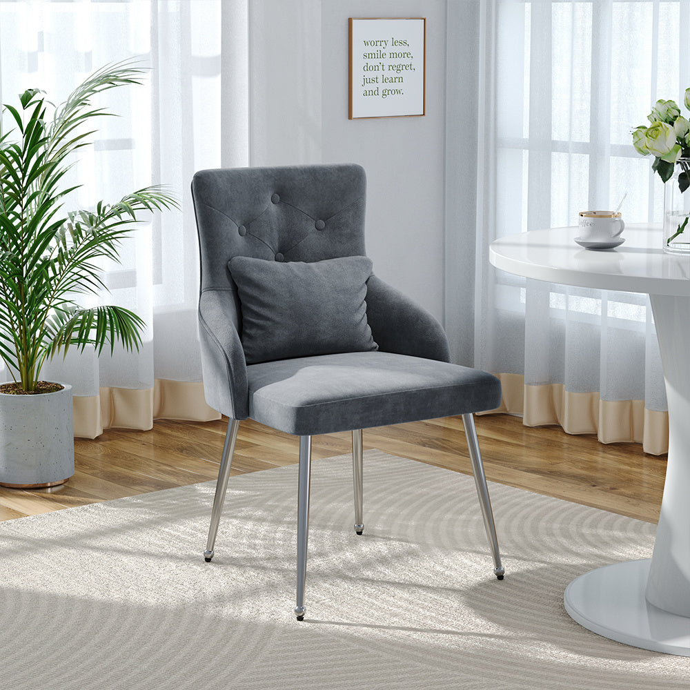Grey cushion chair online
