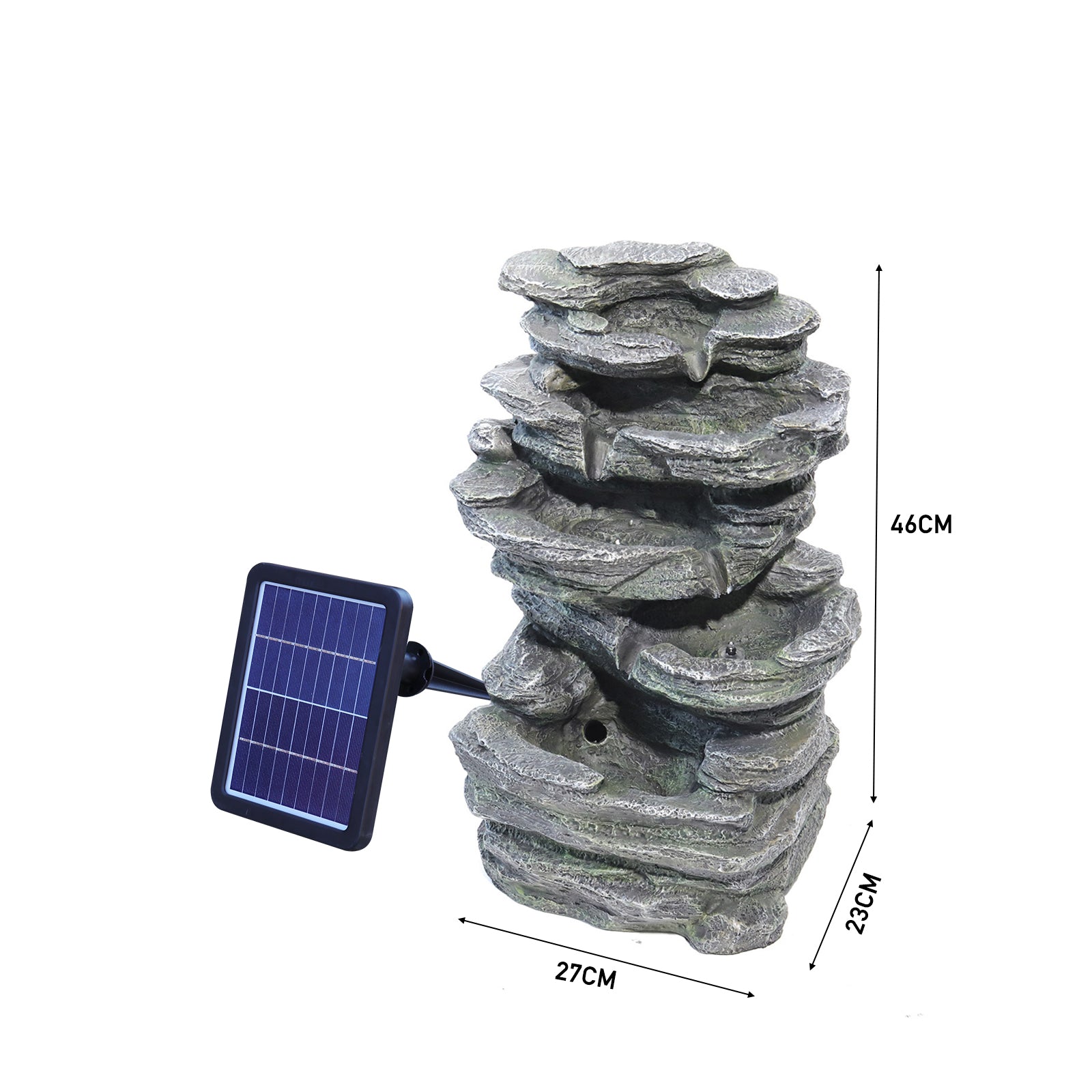 46cm H Garden Waterfall Fountain with Rockery Decor