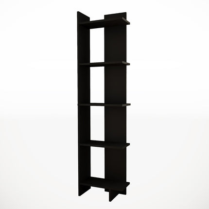 5 Tier Corner Storage Bookshelf Shelving Unit Black