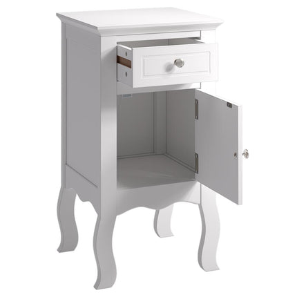 Wooden Bedside Table Nightstand with Drawer 33x62 cm