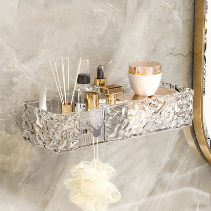 Set of 2 Wall Mounted Rectangular Shower Caddies 28 x 6cm