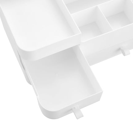 White Large Makeup Organizer Storage with Drawers