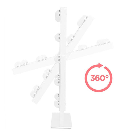 Rotary Makeup Mirror Standing LED Lighted Mirror  36x48cm