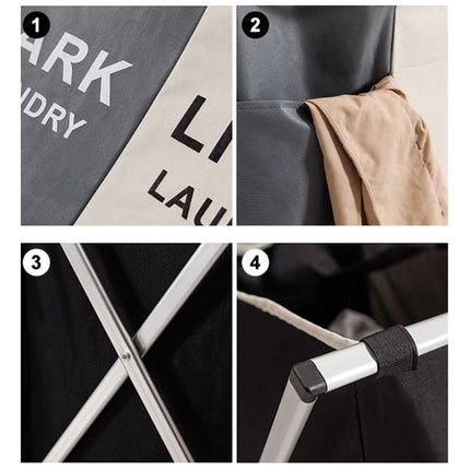 Detachable Laundry Basket 3 Section Clothes Sorter Hamper