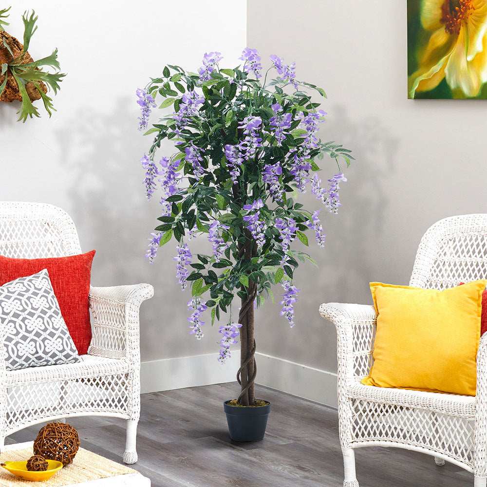 150cm Artificial Realistic Blossom Tree Bean Flower in Pot