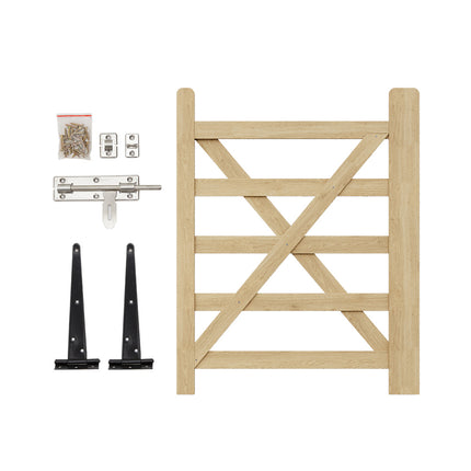 Wooden Garden Gate with Door Latch 90cm x 120cm