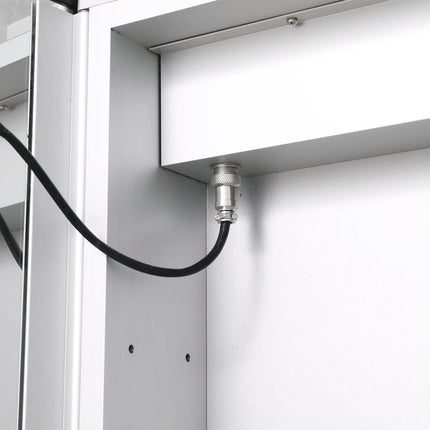 Black Framed LED Mirror Cabinet with Shaver Socket 500mm x 700mm