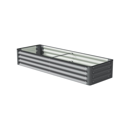 Rectangular Galvanized Steel Raised Garden Bed 180cm x 60cm