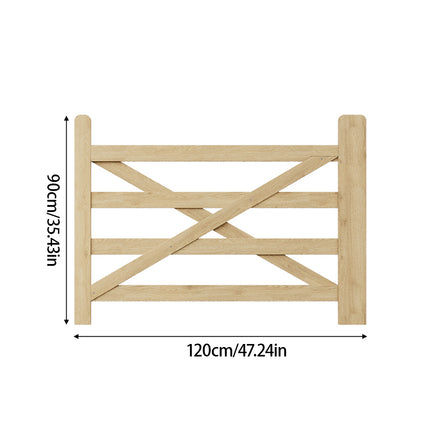 Wooden Garden Gate with Door Latch 120cm x 90cm