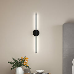 L60cm Black Strip LED Wall Sconce Cool White Light
