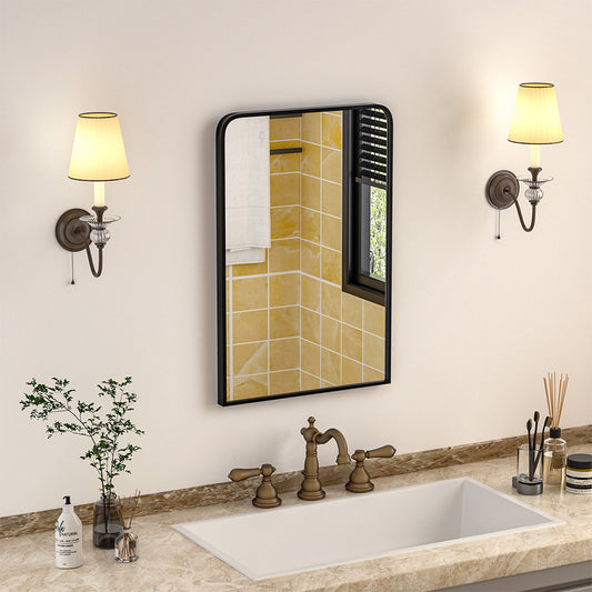 Arched Bathroom Mirror Black Framed Vanity Mirror