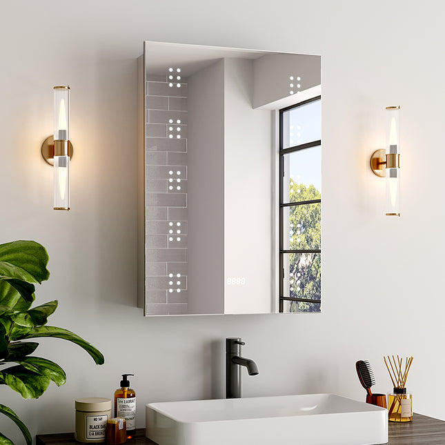 Bathroom LED Mirror Cabinet with Sensor Switch 500 x 700 mm