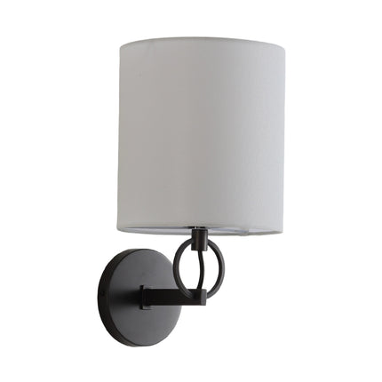 Metal Wall Light with Fabric Lampshade