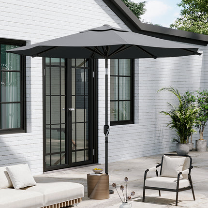 3M Large Rotating Patio Parasol Beach Umbrella for Outdoor Sunshade and Rain No Base