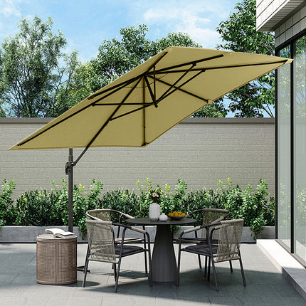 Large Square Canopy Rotating Outdoor Cantilever Parasol