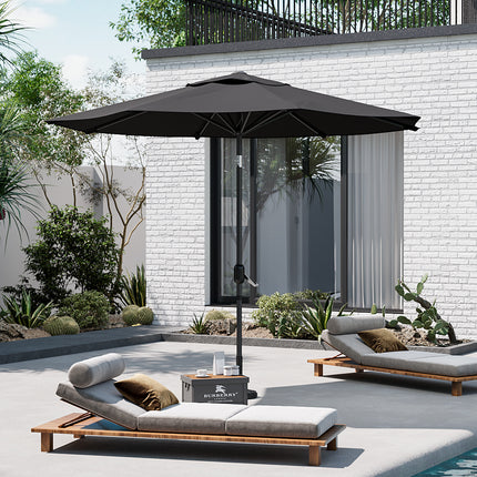 3M Large Rotating Patio Parasol Outdoor Umbrella for Outdoor Sunshade and Rain No Base