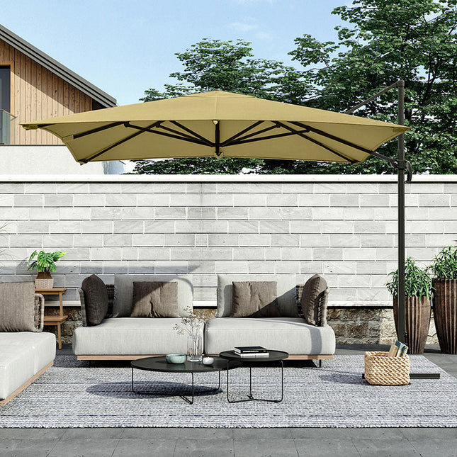 Large Square Canopy Rotating Outdoor Cantilever Parasol