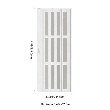 PVC Accordion-style Folding Door with Frosted Design