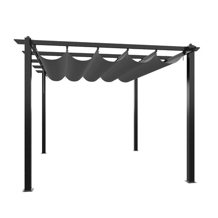13x10ft Aluminium Pergola with Retractable Roof