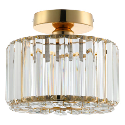 Gold 23cm Crystal Ceiling Light for Living Room and Balcony