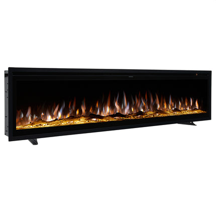 73 Inch Wall-mounted/ Freestanding Electric Fireplace with Remote Control, 1-8h Adjustable Timer