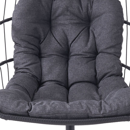 Egg-Shaped Hanging Chair with Soft Cushion & Headrest