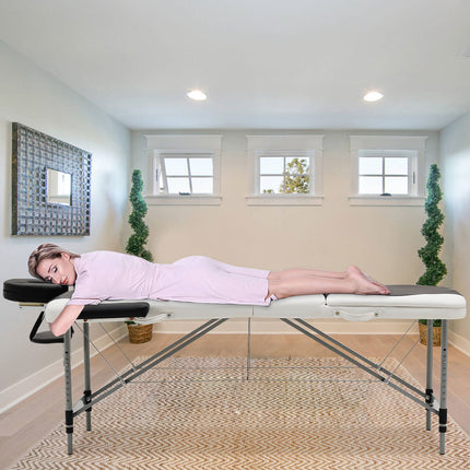 Black Leather Upholstered Adjustable Massage Bed