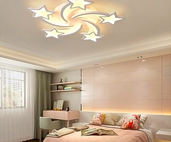 Modern Star LED Chandelier Ceiling Light 5 Head Dimmable