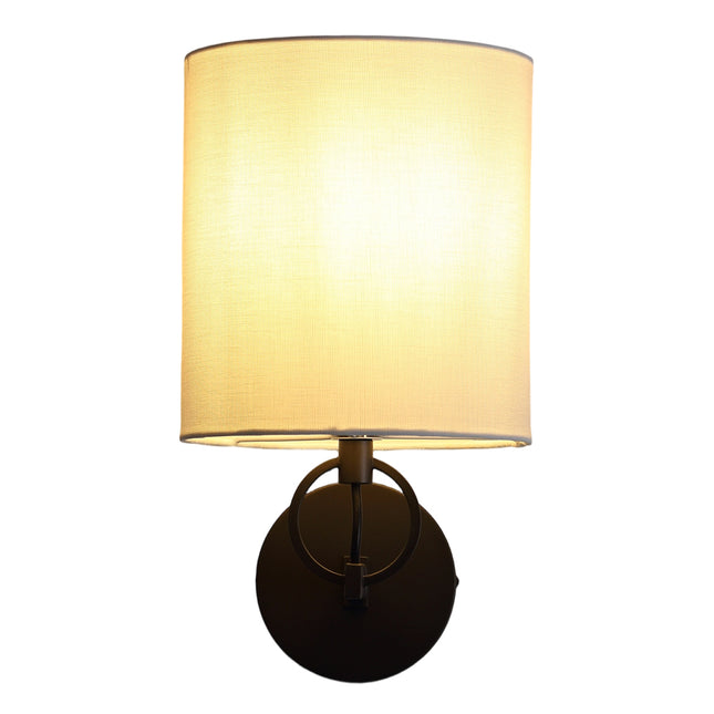 Metal Wall Light with Fabric Lampshade