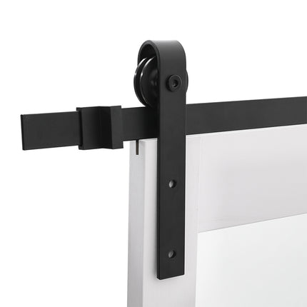 Dark Grey Farmhouse Style Wooden Barn Door with 200cm Sliding Kit