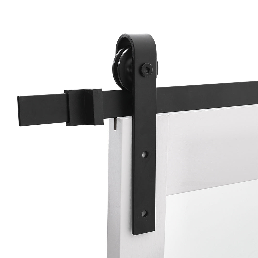 Dark Grey Farmhouse Style Wooden Barn Door with 200cm Sliding Kit