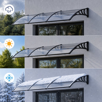 Outdoor Door Canopy Window Awning with Drainage Channel