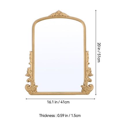 Gold Decorative Vanity Mirror with Stand