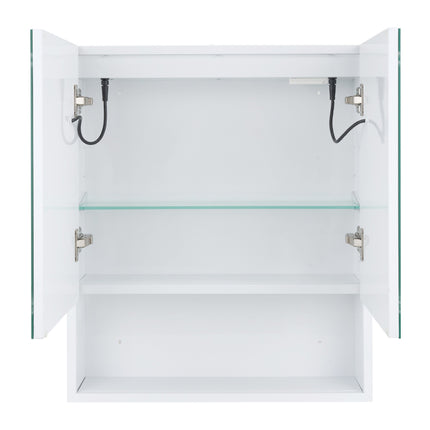 Wall-mounted Bathroom Mirror Cabinet with Led Lights