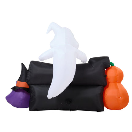 5.3FT Halloween Inflatable Pumpkin Ghost Cat Decoration with Built-in Lights