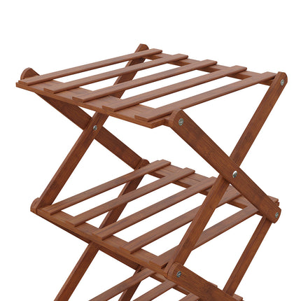 7-Tier Bamboo Folding Shoe Rack