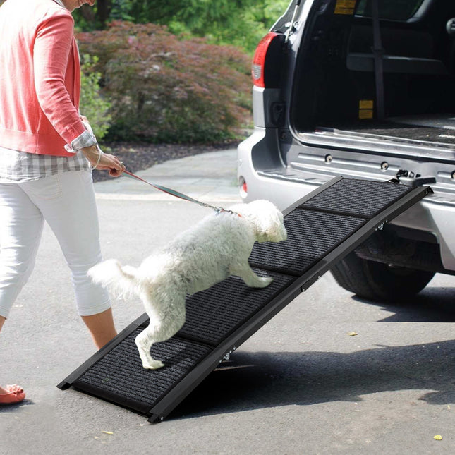 Outdoor Foldable Metal Dog Ramp Non-slip Step Pet Ladder For Car 160/170cm
