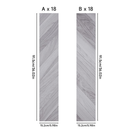 36Pcs Chevron Self-Adhesive PVC Flooring Planks