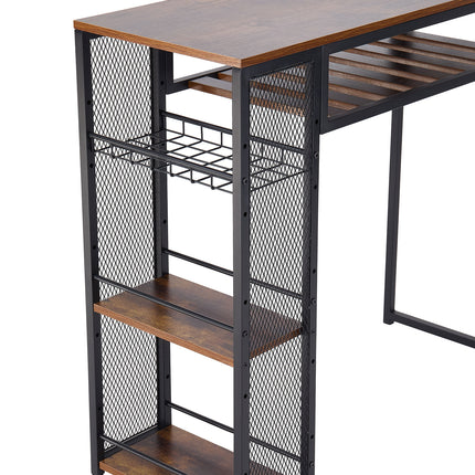 3-Piece Bar Table Set with Two Bar Stools