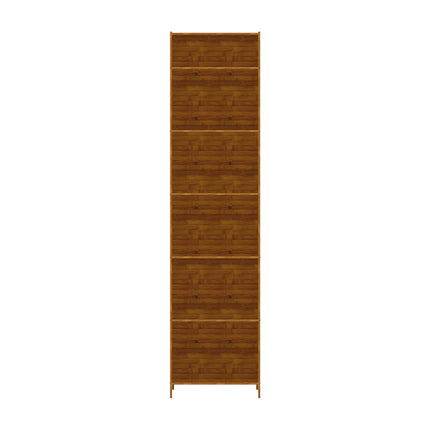 6-Tier Narrow Bookcase Storage Cabinet with Doors