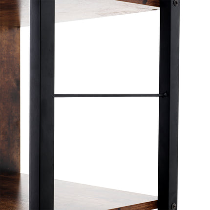 Industrial Style 5 Tier Bookcase Metal Frame