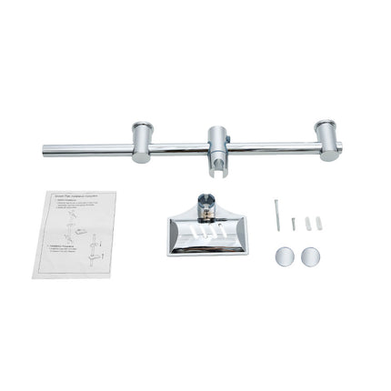 Shower Riser Rail Slider Bar with Soap Tray