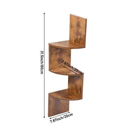 3-Tier/2-Tier Wall-mounted Floating Corner Shelf