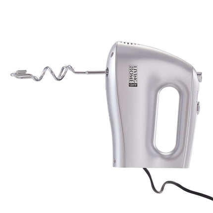 250W Silver Hand Mixer Electric Whisk with 5 Speeds