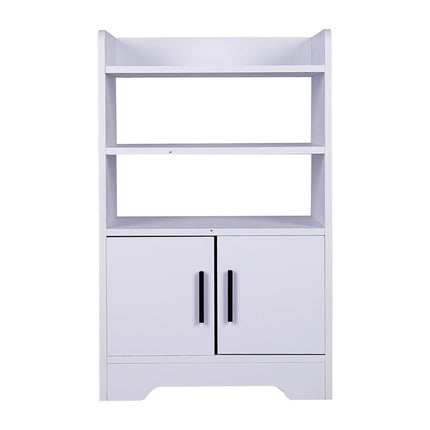 Contemporary Wooden Sideboard Cabinet with Open Storage, White