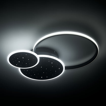 LED 3 Round Ceiling Light in White Light 56x42x10
