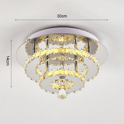 30W LED Ceiling Light Crystal Chandelier Pendant Lamp, Dimmable with Remote