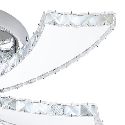 Adjustable LED Crystal Ceiling Light with Remote Control