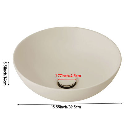 Ceramic Countertop Washbasin with Waste Kit